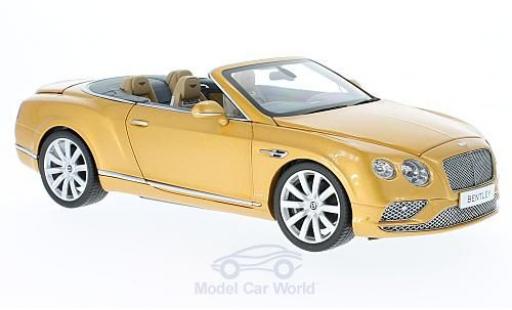 Coche miniatura Bentley Continental T 1/18 Paragon GT Convertible gold RHD 2016 Bentley Continental T 1/18 Paragon GT Convertible gold RHD 2016 coche miniatura