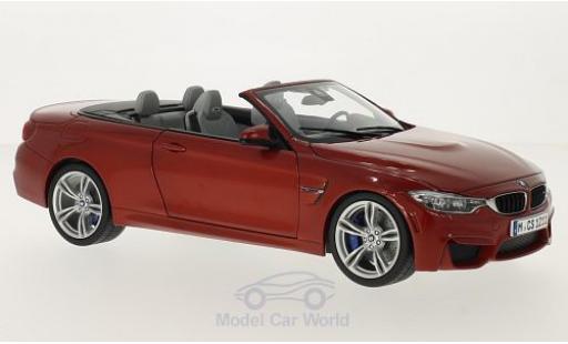 Coche miniatura Bmw M4 F83 1/18 Paragon (F83) Cabriolet metalico naranja Verdeck geöffnet Bmw M4 F83 1/18 Paragon (F83) Cabriolet metalico naranja Verdeck geöffnet coche miniatura