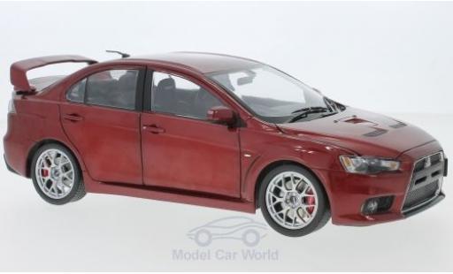 Coche miniatura Mitsubishi Lancer 1/18 Paudi EVO X metalico rojo RHD Mitsubishi Lancer 1/18 Paudi EVO X metalico rojo RHD coche miniatura