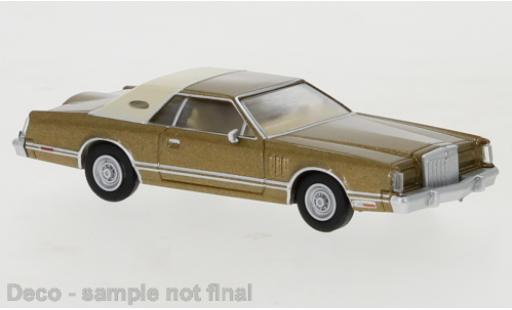 Coche miniatura Lincoln Continental 1/87 PCX87 Mark V gold/matt-beige 1977 Lincoln Continental 1/87 PCX87 Mark V gold/matt-beige 1977 coche miniatura