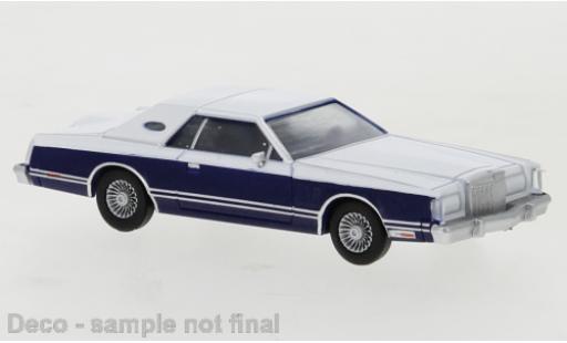 Coche miniatura Lincoln Continental 1/87 PCX87 Mark V blanco/metalico azul 1977 Lincoln Continental 1/87 PCX87 Mark V blanco/metalico azul 1977 coche miniatura