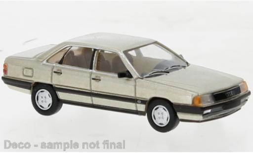 Coche miniatura Audi 100 1/87 PCX87 (C3) metallise beige 1982 Audi 100 1/87 PCX87 (C3) metallise beige 1982 coche miniatura
