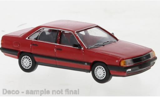 Audi 100 1/87 PCX87 (C3) rouge 1982 coche miniatura
