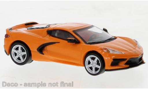 Coche miniatura Chevrolet Corvette 1/87 PCX87 C8 naranja 2020 Chevrolet Corvette 1/87 PCX87 C8 naranja 2020 coche miniatura