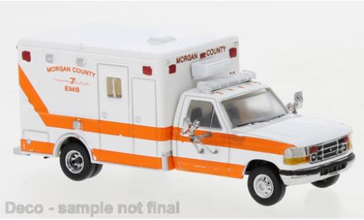 Coche miniatura Ford F-350 1/87 PCX87 Horton Ambulance blanche/naranja Morgan County 1997 Ford F-350 1/87 PCX87 Horton Ambulance blanche/naranja Morgan County 1997 coche miniatura