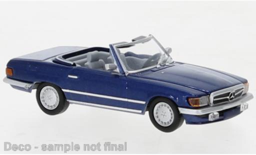 Coche miniatura Mercedes Classe SL 1/87 PCX87 SL (R107) metallise azul foncé 1985 Mercedes Classe SL 1/87 PCX87 SL (R107) metallise azul foncé 1985 coche miniatura