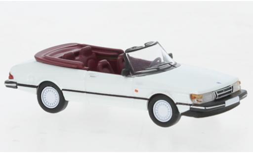 Coche miniatura Saab 900 1/87 PCX87 cabriolet metallise blanche 1986 Saab 900 1/87 PCX87 cabriolet metallise blanche 1986 coche miniatura