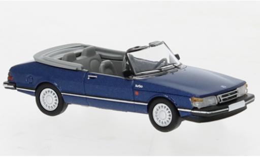 Coche miniatura Saab 900 1/87 PCX87 cabriolet metallise azul foncé 1986 Saab 900 1/87 PCX87 cabriolet metallise azul foncé 1986 coche miniatura