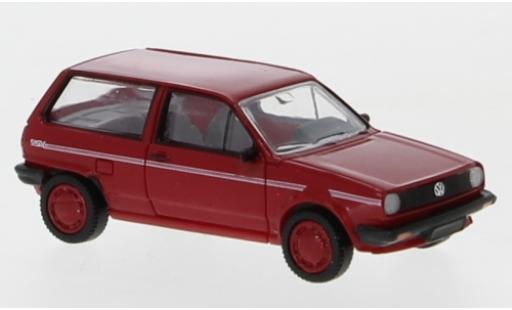 Coche miniatura Volkswagen Polo 1/87 PCX87 II Fox rojo/Dekor 1985 Volkswagen Polo 1/87 PCX87 II Fox rojo/Dekor 1985 coche miniatura
