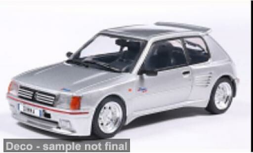 Coche miniatura Peugeot 205 Dimma silber 1992 1/43 Solido