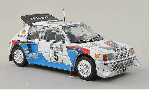 Peugeot 205 Turbo 16 1/43 IXO 16V Evo2 No.5 Rally Akropolis 1986 /J.Piironen coche miniatura