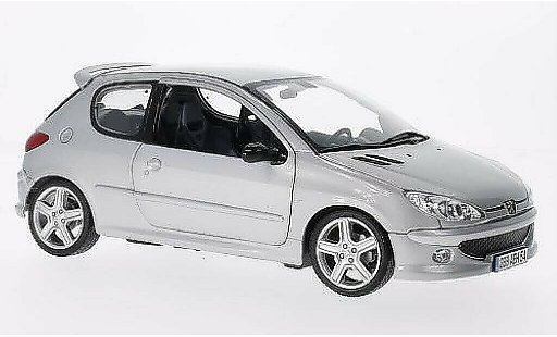 Peugeot 206 RC 1/18 Norev gris 2003 coche miniatura
