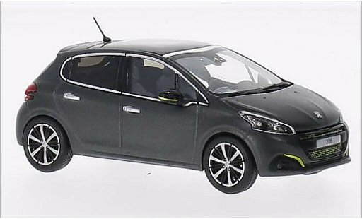 Peugeot 208 Base 1/43 Norev mate-gris 2015 coche miniatura
