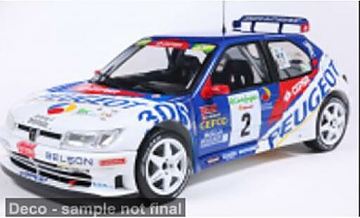 Coche miniatura Peugeot 306 Maxi Rally Islas Canaris 1998 #2 G.Panizzi/H.Panizzi 1/18 Solido