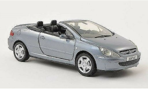 Peugeot 307 CC 1/24 Motormax gris-azul coche miniatura