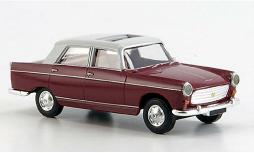 Peugeot 404 Berline 1/87 Brekina Berlina Limusina rojo/gris Schiebetecho coche miniatura
