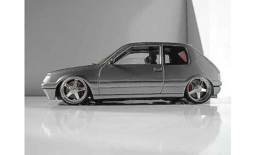 Peugeot 205 GTI 1/18 Solido gris metallisee jantes racing hart 17 pouces coche miniatura