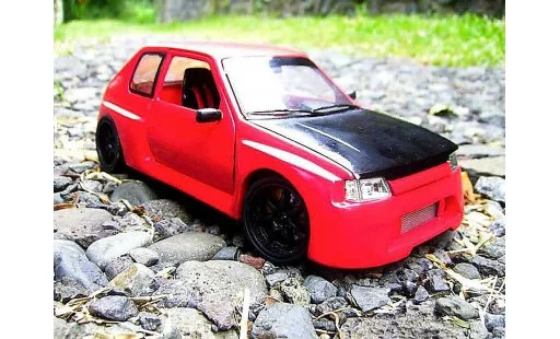 Peugeot 205 GTI 1/18 Solido 1.9 Rouge Vallelunga kit carrosserie gtr coche miniatura