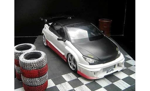 Peugeot 206 CC 1/18 Norev parotech racing coche miniatura