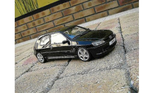 Peugeot 306 S16 1/18 Ottomobile negro jantes 206 rc coche miniatura