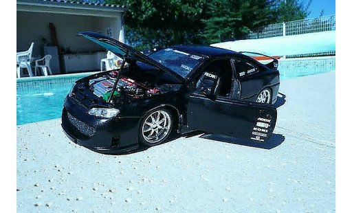 Peugeot 406 Base 1/18 Gate negro jantes 17 pouces sono subwoofer coche miniatura