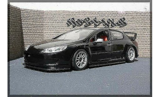Peugeot 407 Silhouette 1/18 Motormax plain body noir coche miniatura