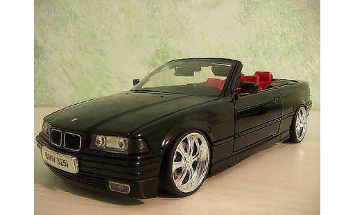 Bmw 325 Cabriolet 1/18 Maisto E36 negro jantes 18 pouces coche miniatura