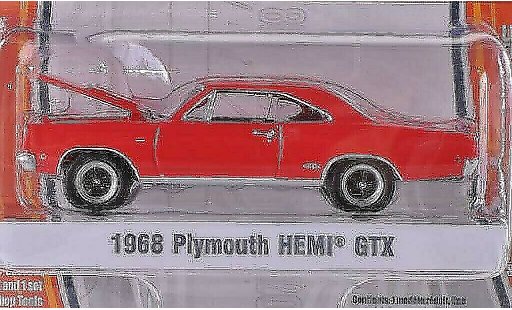 Plymouth GTX 1968 1/64 Greenlight HEMI rojo coche miniatura
