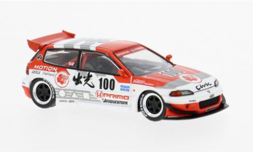 Coche miniatura Honda Civic 1/64 Pop Race EG6 v1.5 #100 1:64 Honda Civic 1/64 Pop Race EG6 v1.5 #100 1:64 coche miniatura