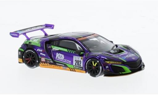 Coche miniatura Honda NSX 1/64 Pop Race GT3 EVO22 No.202 KCMG 1:64 Honda NSX 1/64 Pop Race GT3 EVO22 No.202 KCMG 1:64 coche miniatura