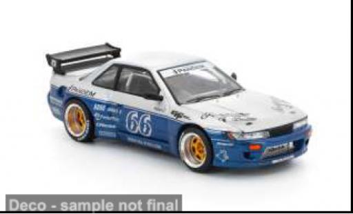 Coche miniatura Nissan Silvia 1/64 Pop Race (S13) blau/weiss 1:64 Nissan Silvia 1/64 Pop Race (S13) blau/weiss 1:64 coche miniatura