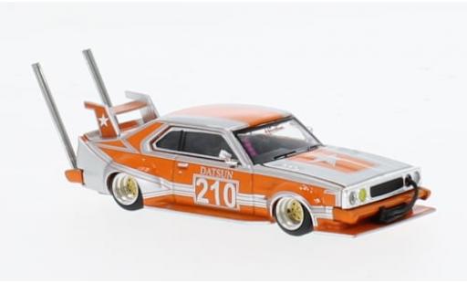 Coche miniatura Nissan Skyline 1/64 Pop Race (C210) Bosozoku Style naranja/silber 1:64 Nissan Skyline 1/64 Pop Race (C210) Bosozoku Style naranja/silber 1:64 coche miniatura