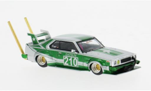 Coche miniatura Nissan Skyline 1/64 Pop Race (C210) Bosozuko Style grün/silber 1:64 Nissan Skyline 1/64 Pop Race (C210) Bosozuko Style grün/silber 1:64 coche miniatura