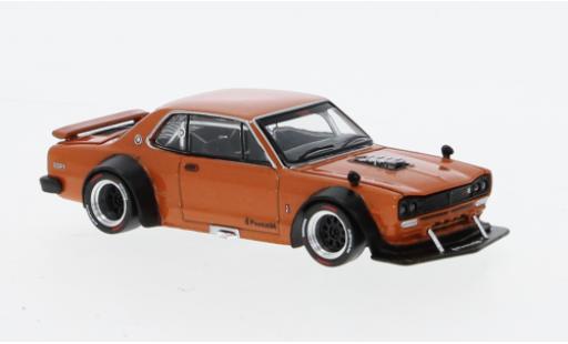 Coche miniatura Nissan Skyline 1/64 Pop Race GT-R V8 Drift naranja RHD Hakosuka Nissan Skyline 1/64 Pop Race GT-R V8 Drift naranja RHD Hakosuka coche miniatura
