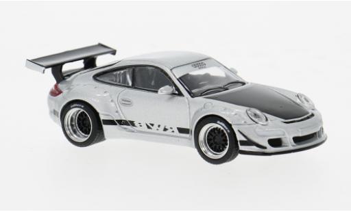 Coche miniatura Porsche 997 RWB 1/64 Pop Race silber 1:64 Porsche 997 RWB 1/64 Pop Race silber 1:64 coche miniatura