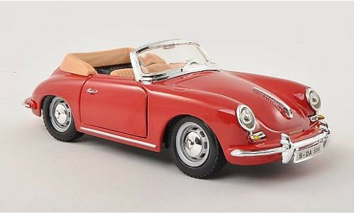 Porsche 356 B B 1/24 Burago Descapotable rojo 1961 coche miniatura