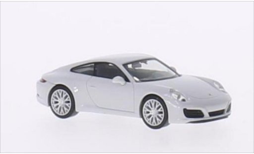 Porsche 911 S 1/87 Herpa Carrera metalico blanco 2015 coche miniatura