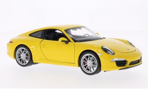 Porsche 991 1/24 Welly 911  Carr gelb 1:24 coche miniatura