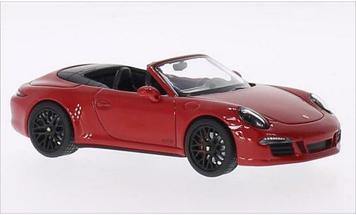 Porsche 911 GTS 1/43 Schuco Carrera 4 Descapotable rojo/negro 2014 coche miniatura