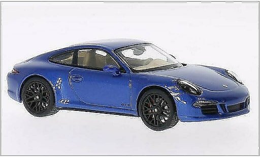Porsche 911 GTS 1/43 Schuco Carrera 4 metalico azul 2014 coche miniatura