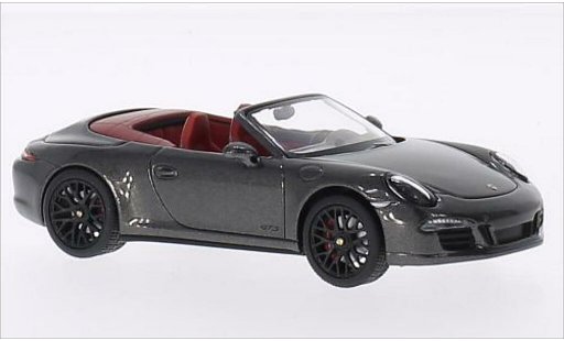 Porsche 911 GTS 1/43 Schuco Carrera Descapotable metalico gris/rojo 2014 coche miniatura