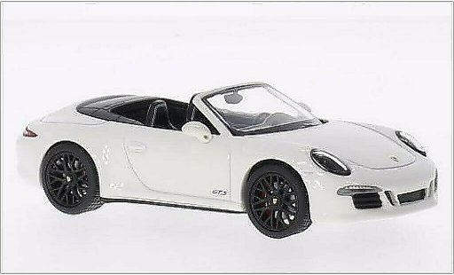 Porsche 911 GTS 1/43 Schuco Carrera Descapotable blanco/negro 2014 coche miniatura