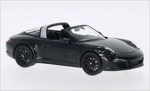 Porsche 911 Targa 1/43 Schuco 4 GTS metalico negro coche miniatura