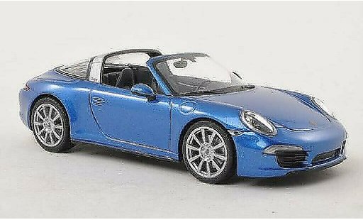 Porsche 911 Targa 1/43 Minichamps 4 azul coche miniatura