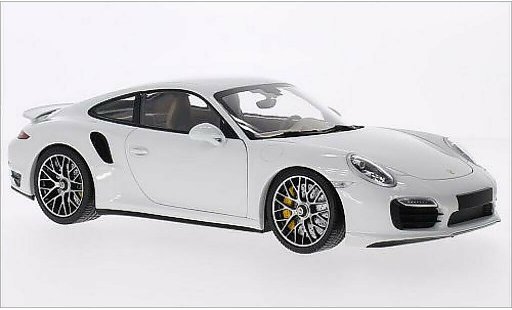 Porsche 911 Turbo S 1/18 Minichamps blanco 2013 coche miniatura