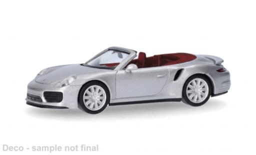 Porsche 991 Turbo 1/87 Herpa 911  silber 1:87 coche miniatura