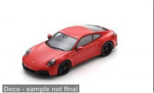 Porsche 992 GTS 1/18 Spark 911 (.2) Carrera rojo 1:18 coche miniatura