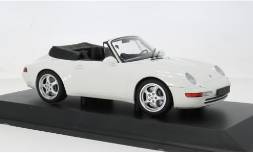 Coche miniatura Porsche 993 911  Cabriolet weiss 1994 1/18 Minichamps