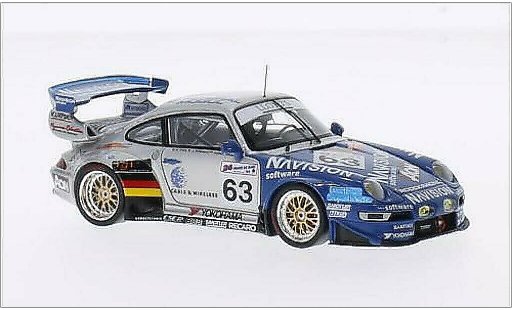 Porsche 911 GT2 1/43 Spark No.63 Roock Racing Navision 24h Le Mans 1999 /J.Robinson coche miniatura