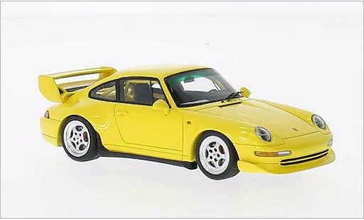 Porsche 911 Base 1/43 Spark Club Sport amarillo 1995 coche miniatura